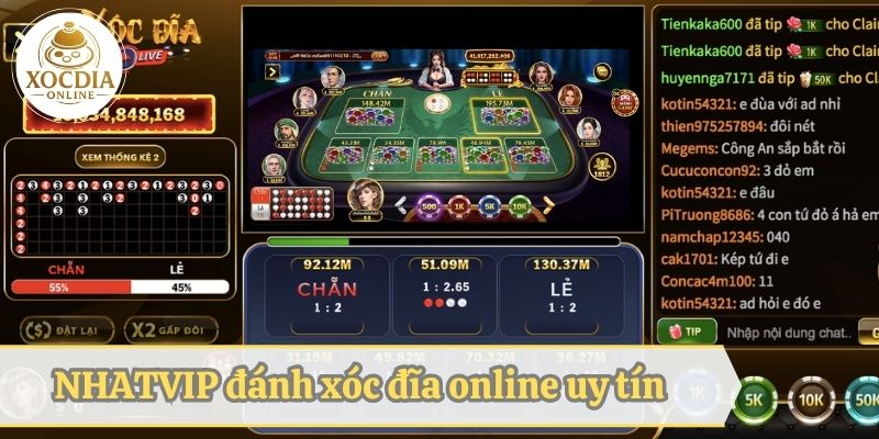 NHATVIP đánh xóc đĩa online uy tín